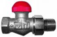 TS-90-V-Termostatický ventil s plynulým přednastavením přímý, skrytá regulace (červená krytka)