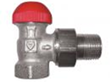 TS-90-V-Termostatický ventil s plynulým přednastavením rohový, skrytá regulace (červená krytka)
